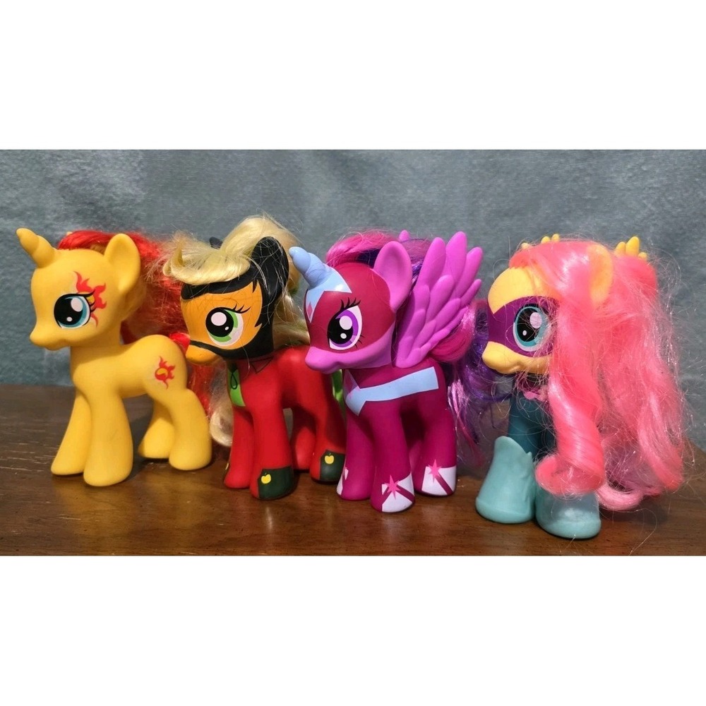 MLP My Little Pony  Superhero Heroes Power Pack Ponies Lot Of 4